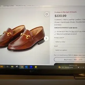 Shoes | Brand New Italian Leather Brown Mens Loafers Slip On  display picture 1